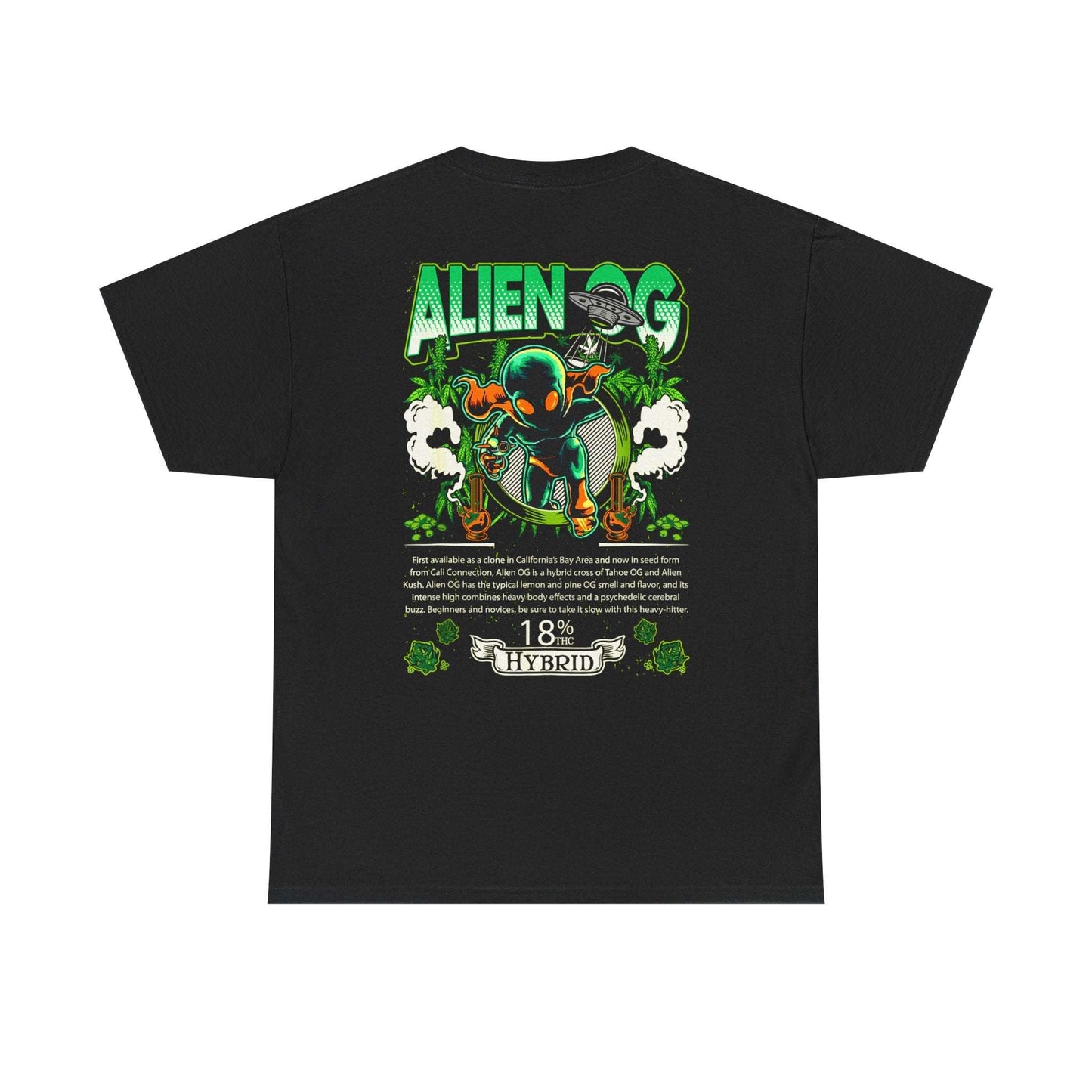 A Black Alien Og Cannabis Strain Shirt Back
