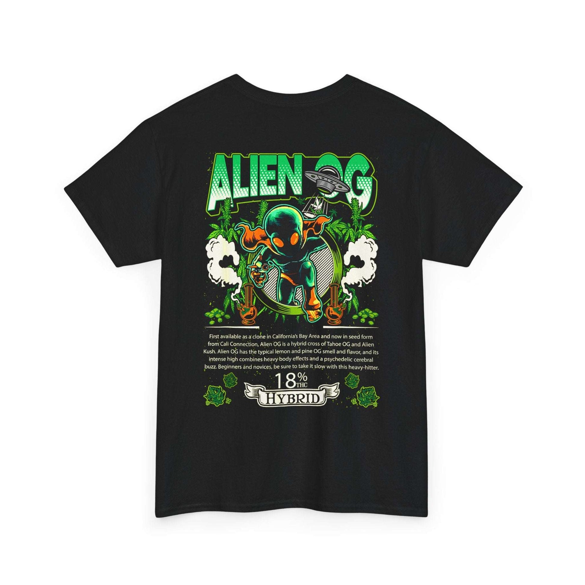 A Dark Alien Og Cannabis Strain Shirt Back