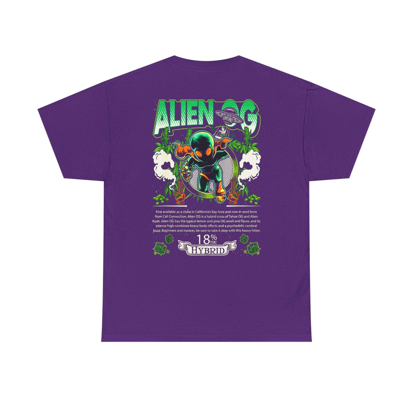 A  Purple Alien Og Cannabis Strain Shirt Back