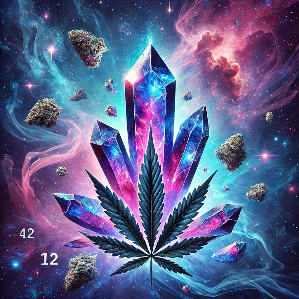 Shimmering crystal shards representing the strong flavor of our Nebulas Shards Moonrocks