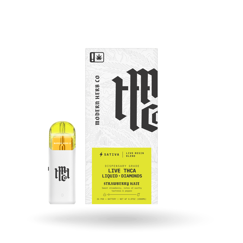 THCa Pod Kit Live Resin Liquid Diamonds: Strawberry Haze (Sativa) - 2g