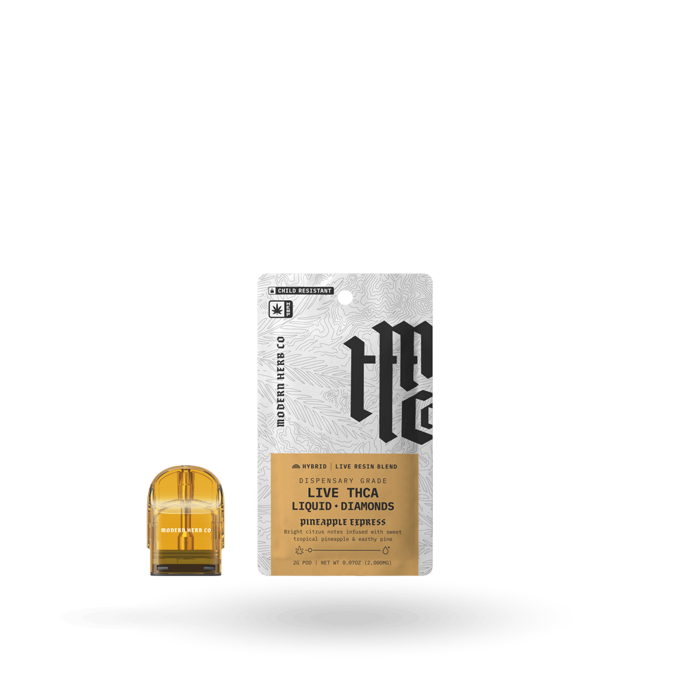 THCa Pod Refill Live Resin Liquid Diamonds: Pineapple Express (Hybrid) - 2g