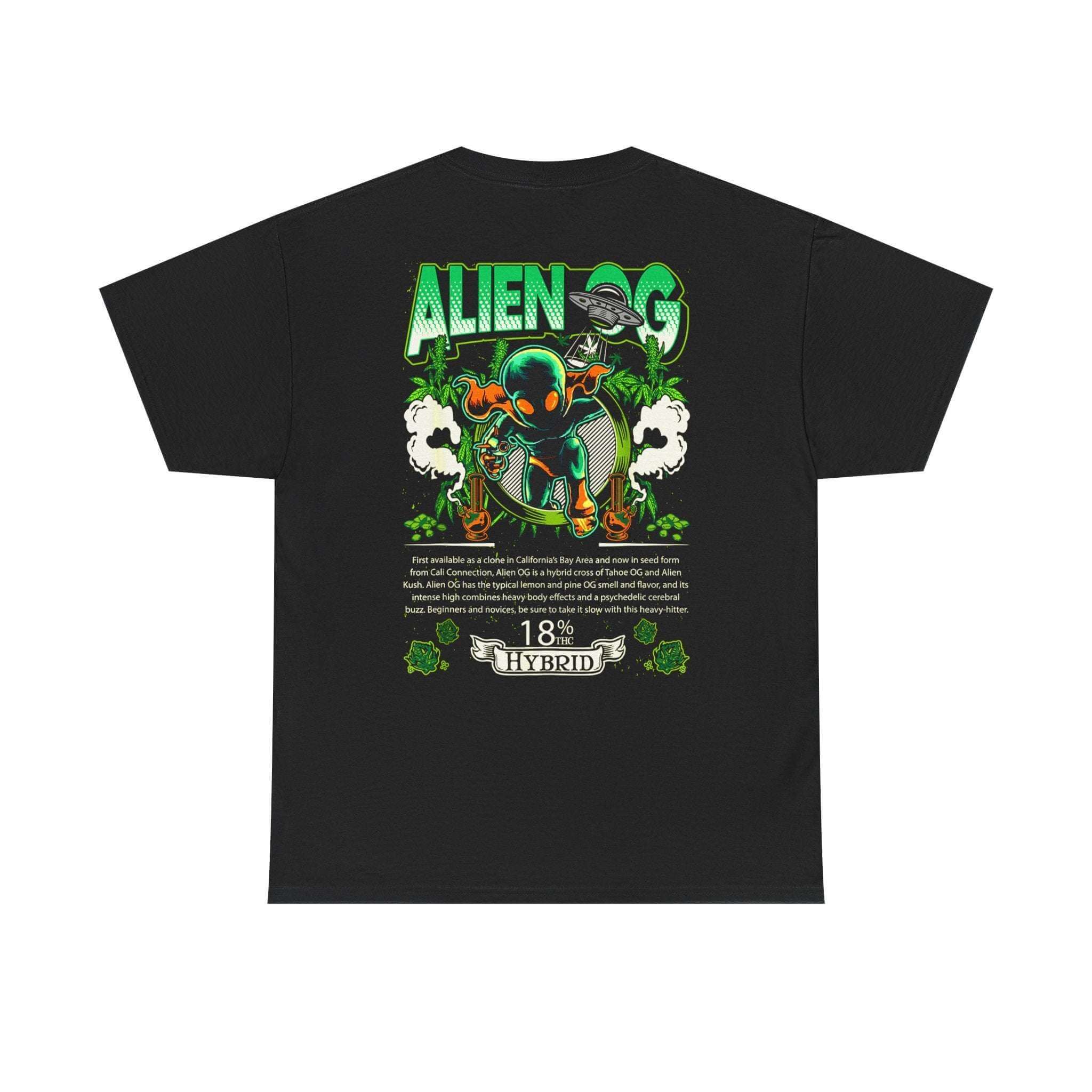 A Black Alien Og Cannabis Strain Shirt Back