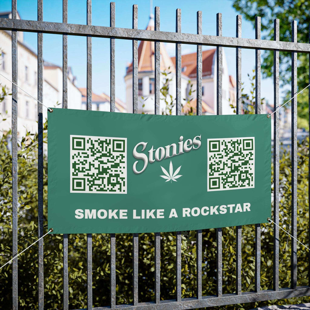 Custom Vinyl Banner - 'Smoke Like a Rockstar' Party Sign