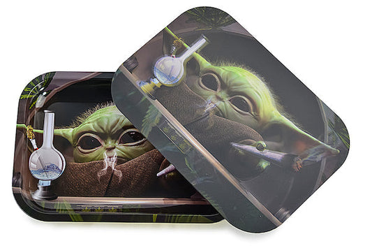 3D Holographic Metal Rolling Tray w/ Magnetic Lid (Design 21)
