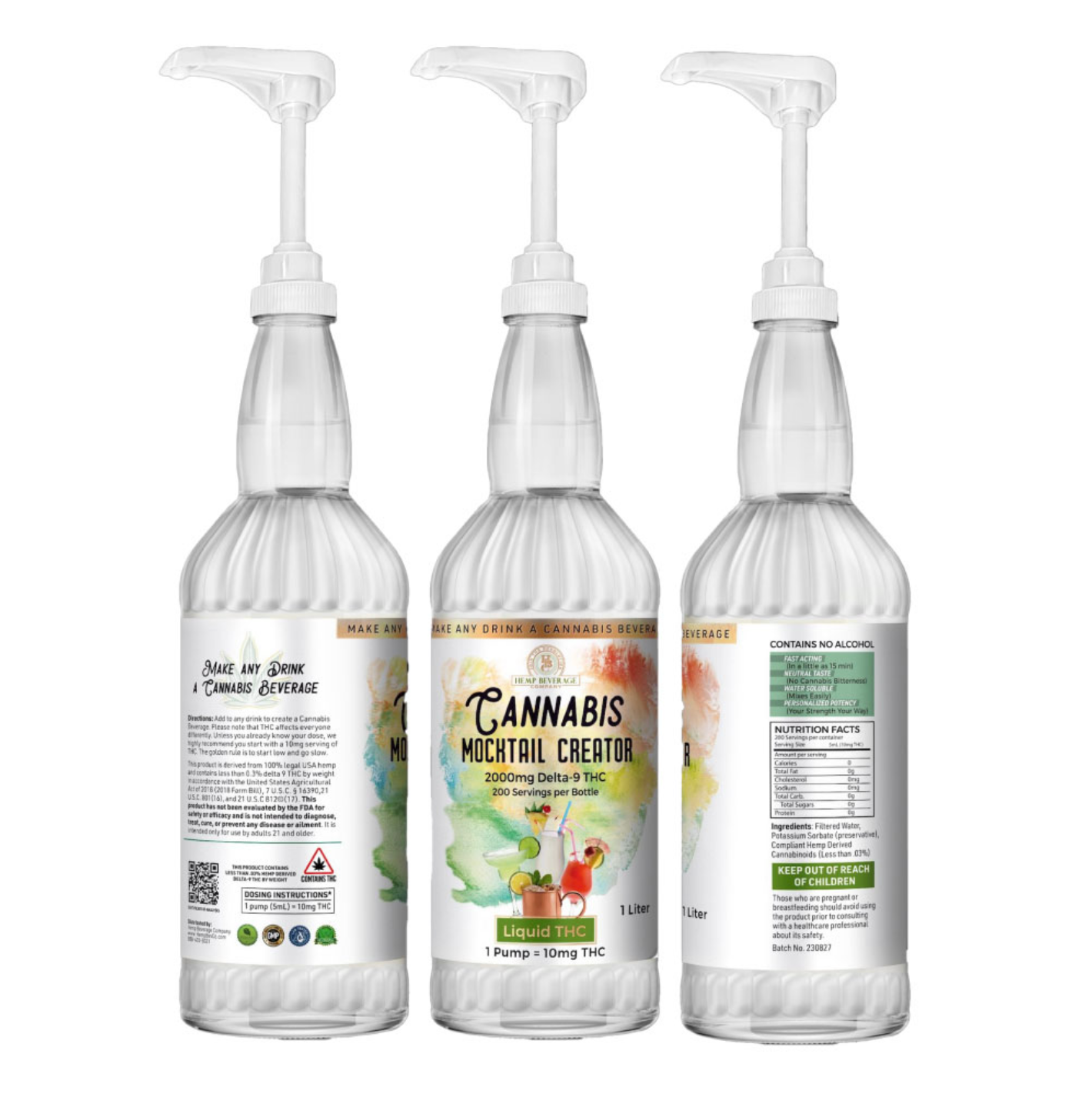 Mocktail Creator Pump Liquid THC 2000mg - wholesale