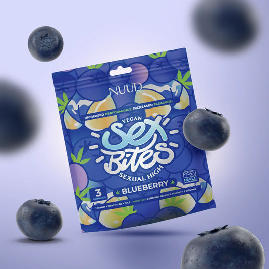 NUUD Sex Bites Blueberry — Aphrodisiac Gummies for Men | 20mg Delta 9