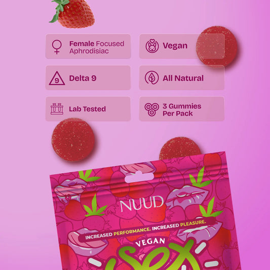 NUUD Sex Bites Strawberry — Aphrodisiac Gummies for Women | 20mg Delta 9