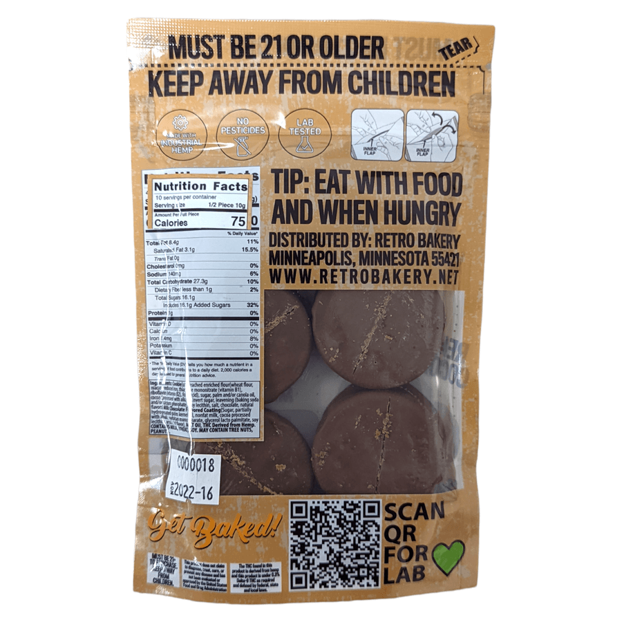 50MG THC CHOCOLATE COVERED COOKIES - 5 PACK