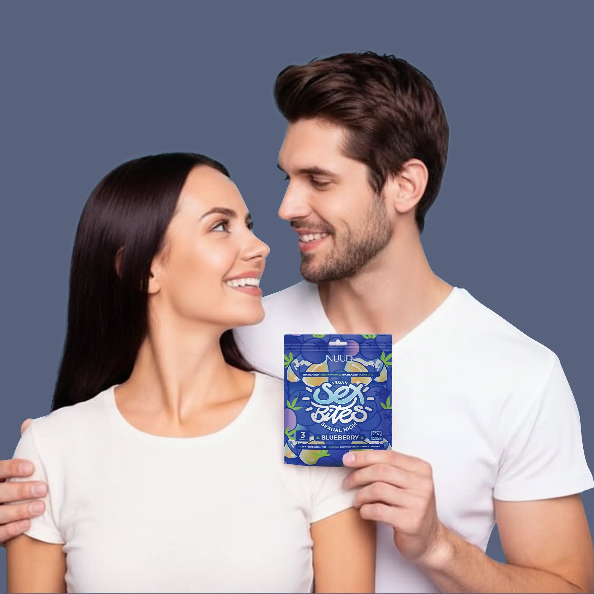 NUUD Sex Bites Blueberry — Aphrodisiac Gummies for Men | 20mg Delta 9