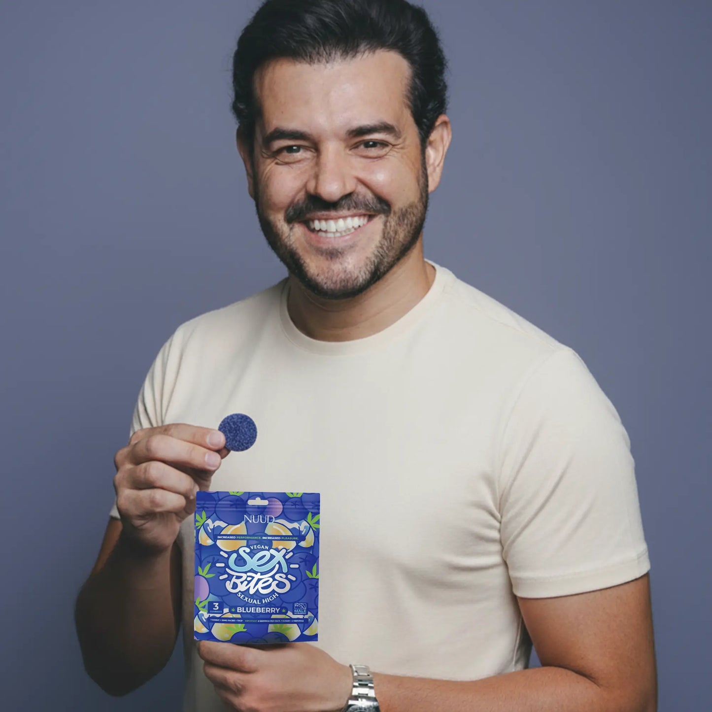 NUUD Sex Bites Blueberry — Aphrodisiac Gummies for Men | 20mg Delta 9