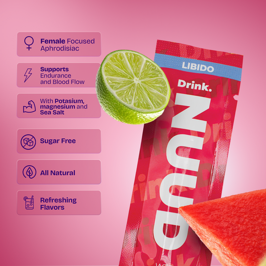 NUUD Watermelon Lime Intimacy Drink for Women: Natural Desire Support Powder