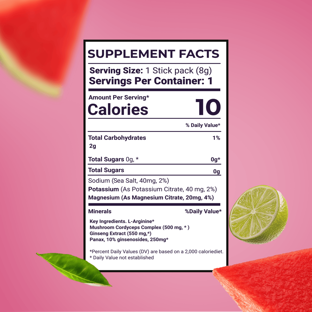 NUUD Watermelon Lime Intimacy Drink for Women: Natural Desire Support Powder