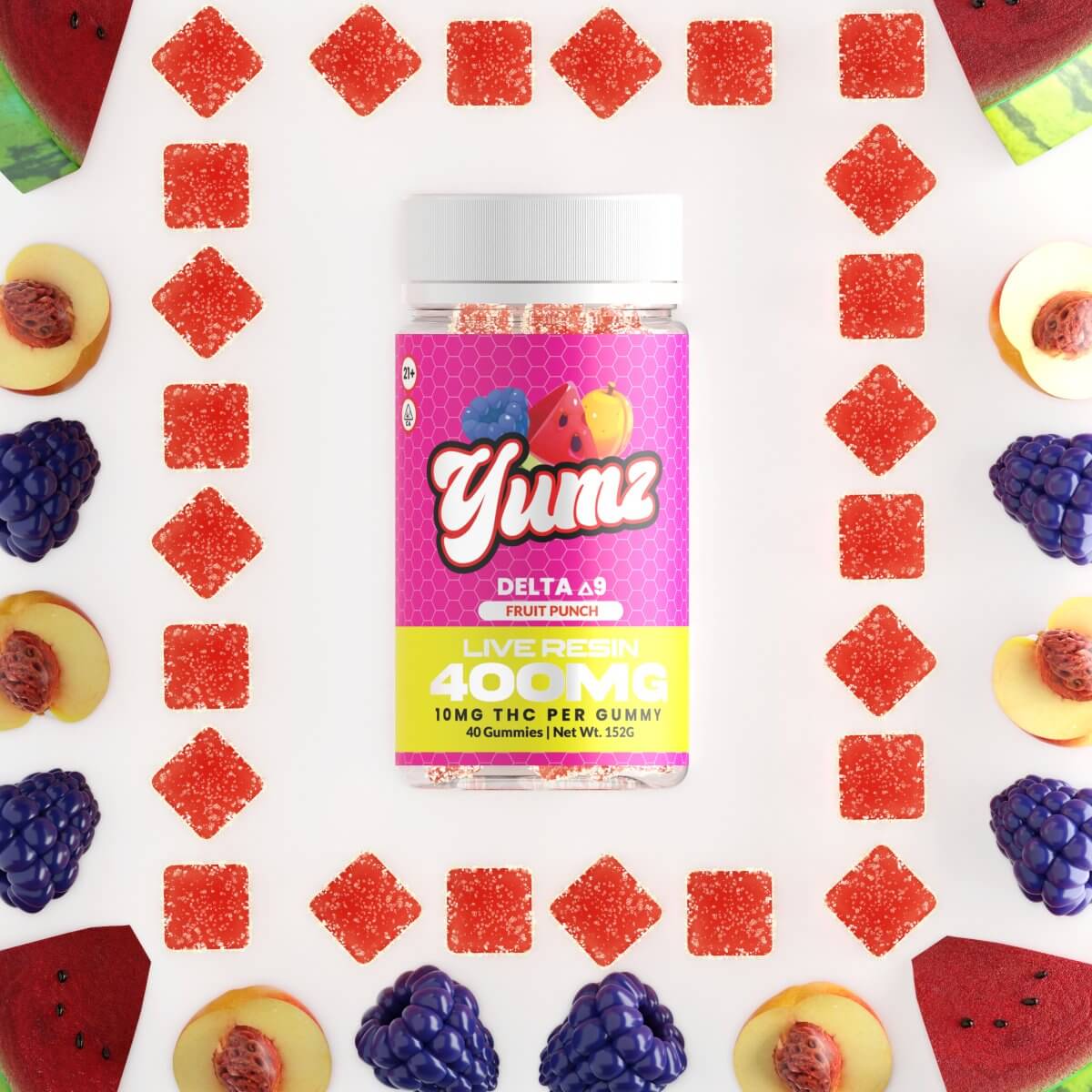 THC Gummies - Delta 9 THC - YUMZ LAB - Fruit Punch