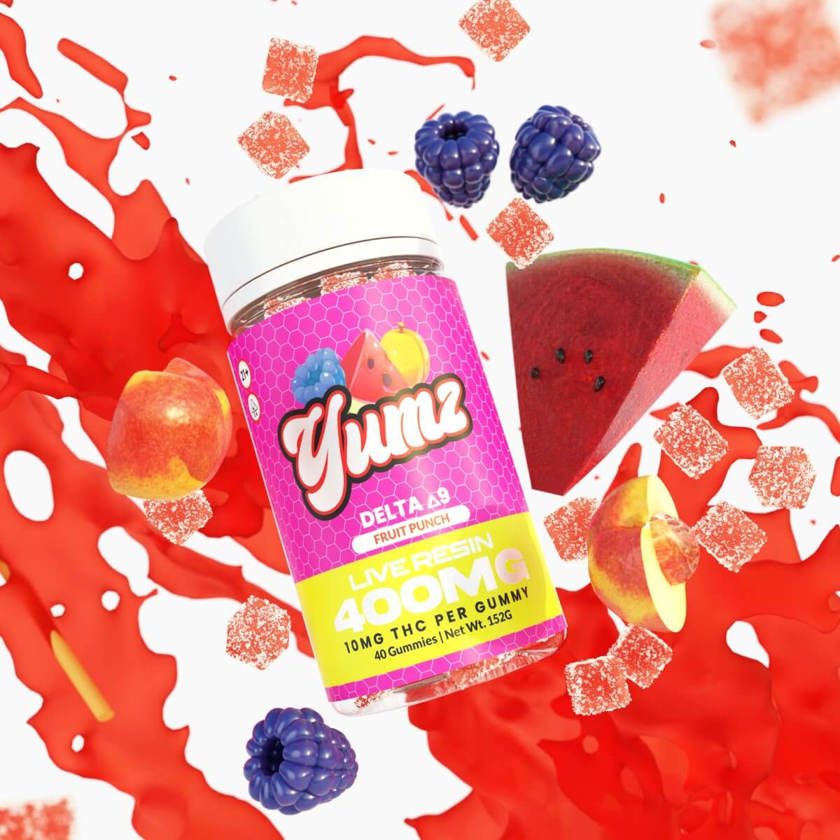 THC Gummies - Delta 9 THC - YUMZ LAB - Fruit Punch