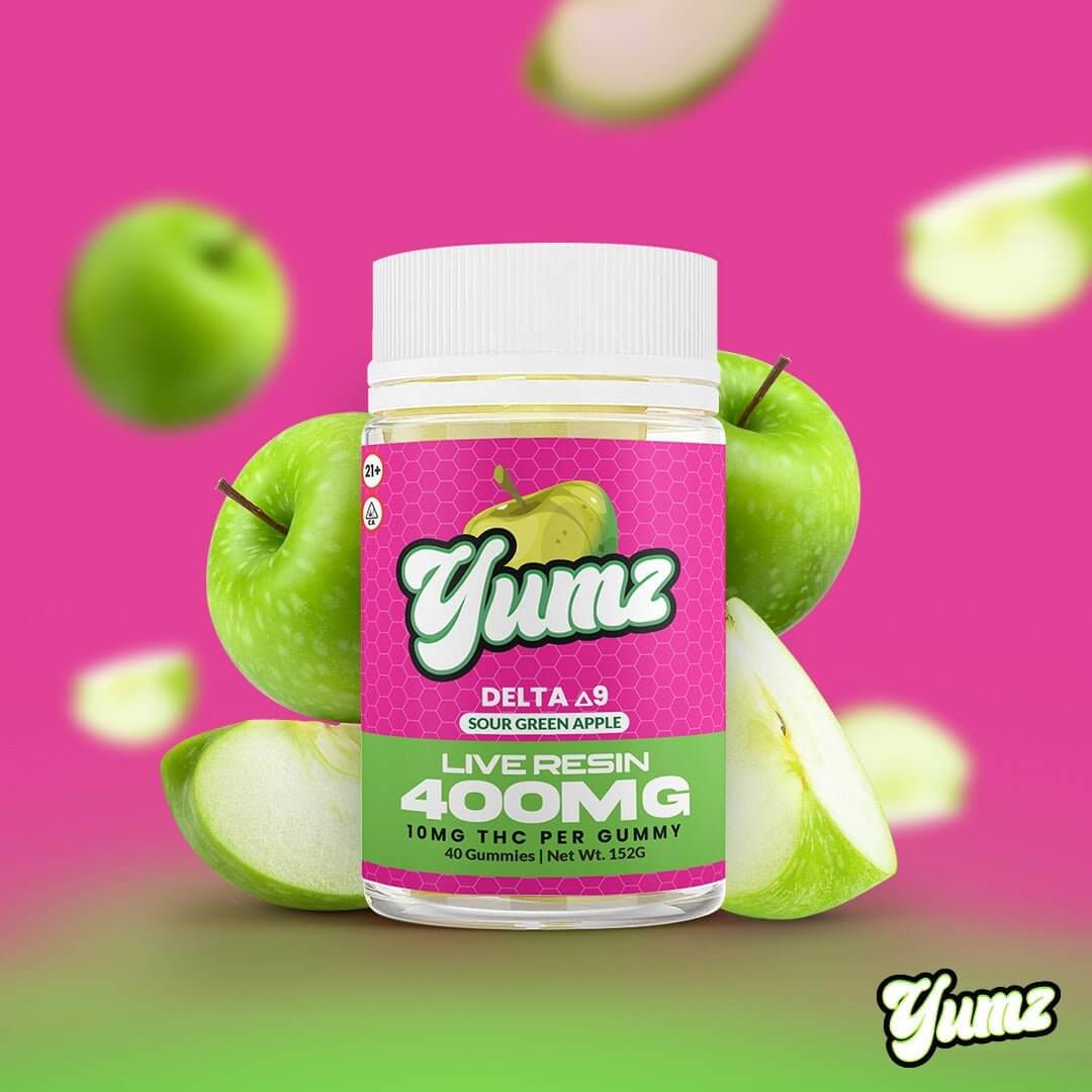 THC Gummies - Delta 9 THC - YUMZ LAB - Sour Green Apple