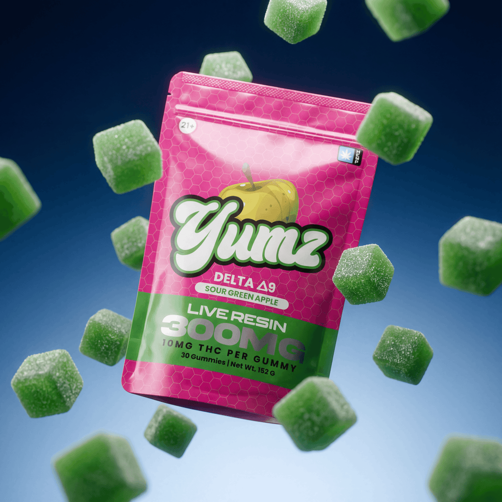 THC Gummies - Delta 9 THC - YUMZ LAB - Sour Green Apple