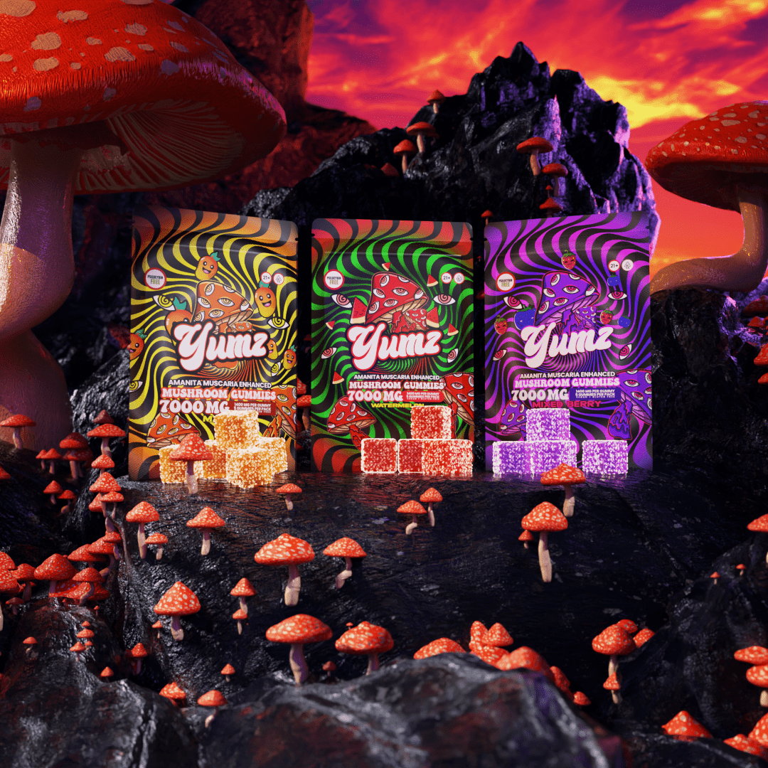 YUMZ - Mushroom Gummies | FREE | Random Flavor | You Will Receive Watermelon, Mango, Mixed Berry Or Pink Lemonade..