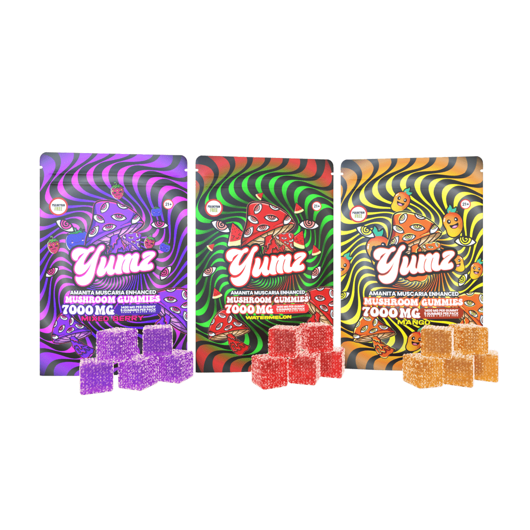 YUMZ - Mushroom Gummies | FREE | Random Flavor | You Will Receive Watermelon, Mango, Mixed Berry Or Pink Lemonade..