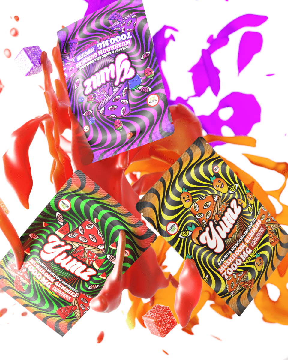 YUMZ - Mushroom Gummies | FREE | Random Flavor | You Will Receive Watermelon, Mango, Mixed Berry Or Pink Lemonade..
