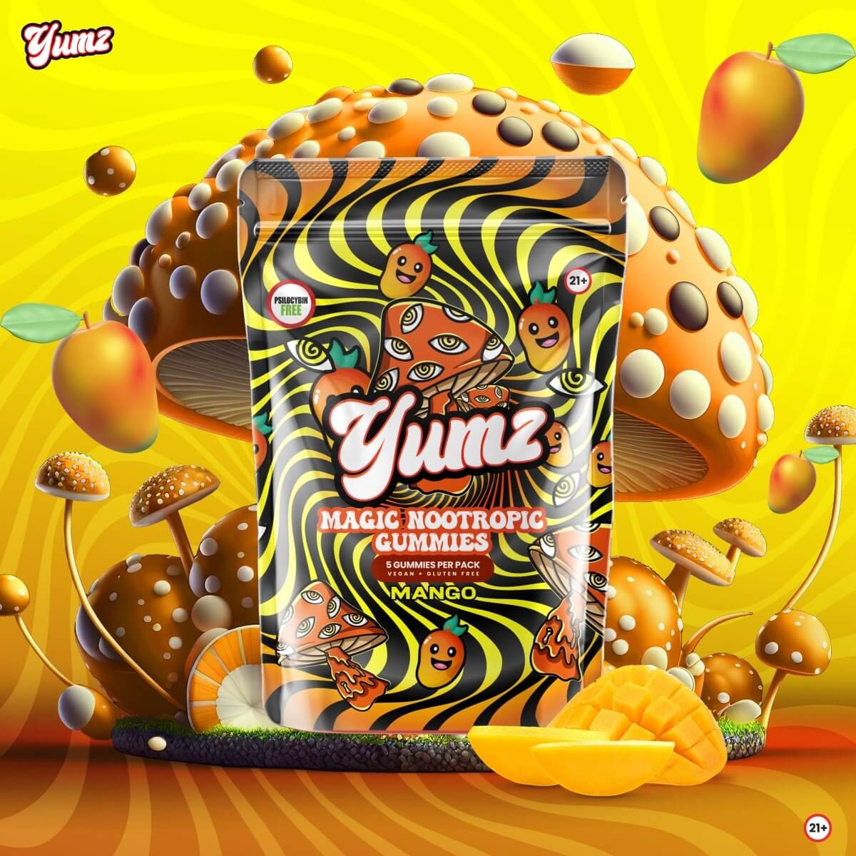 YUMZ - Mango ( Mushroom Gummies )