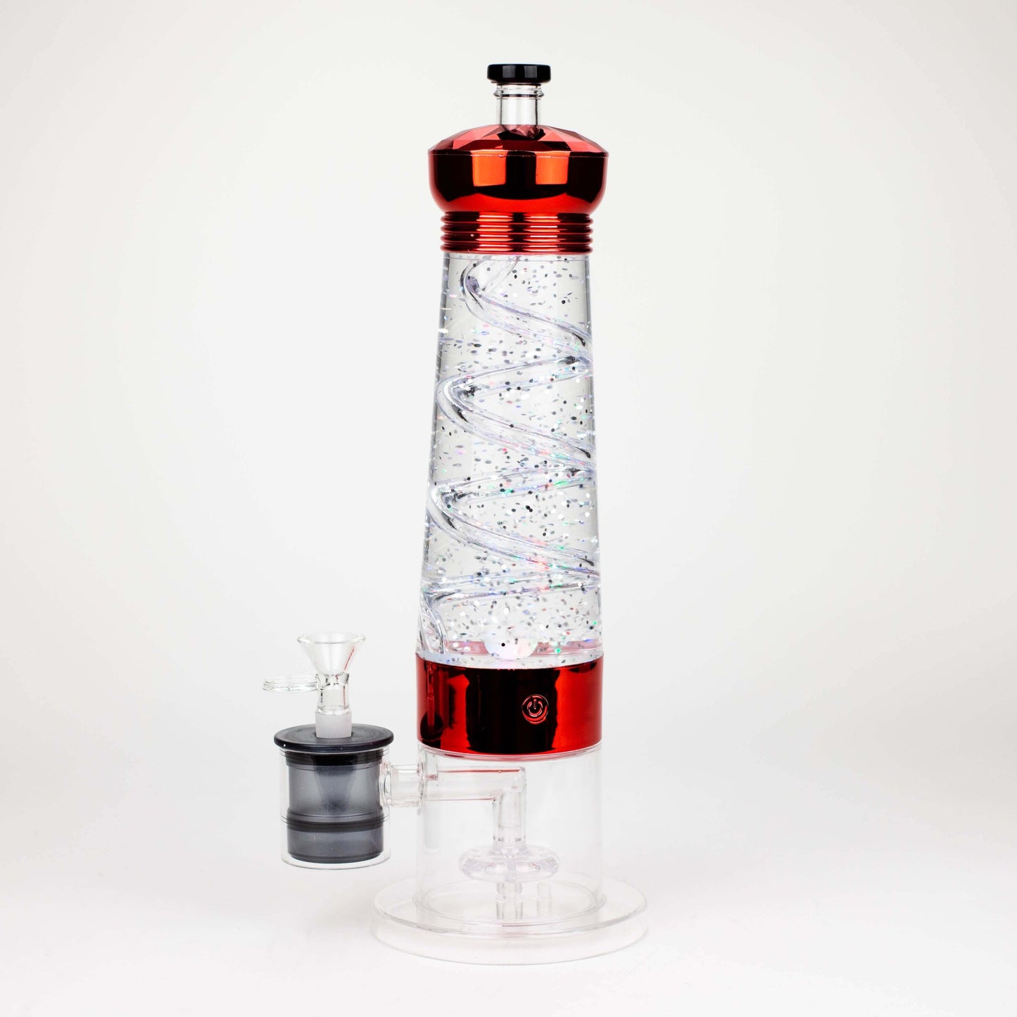 12" Electric lava lamp bong with UFO Perc (Assorted color)_3
